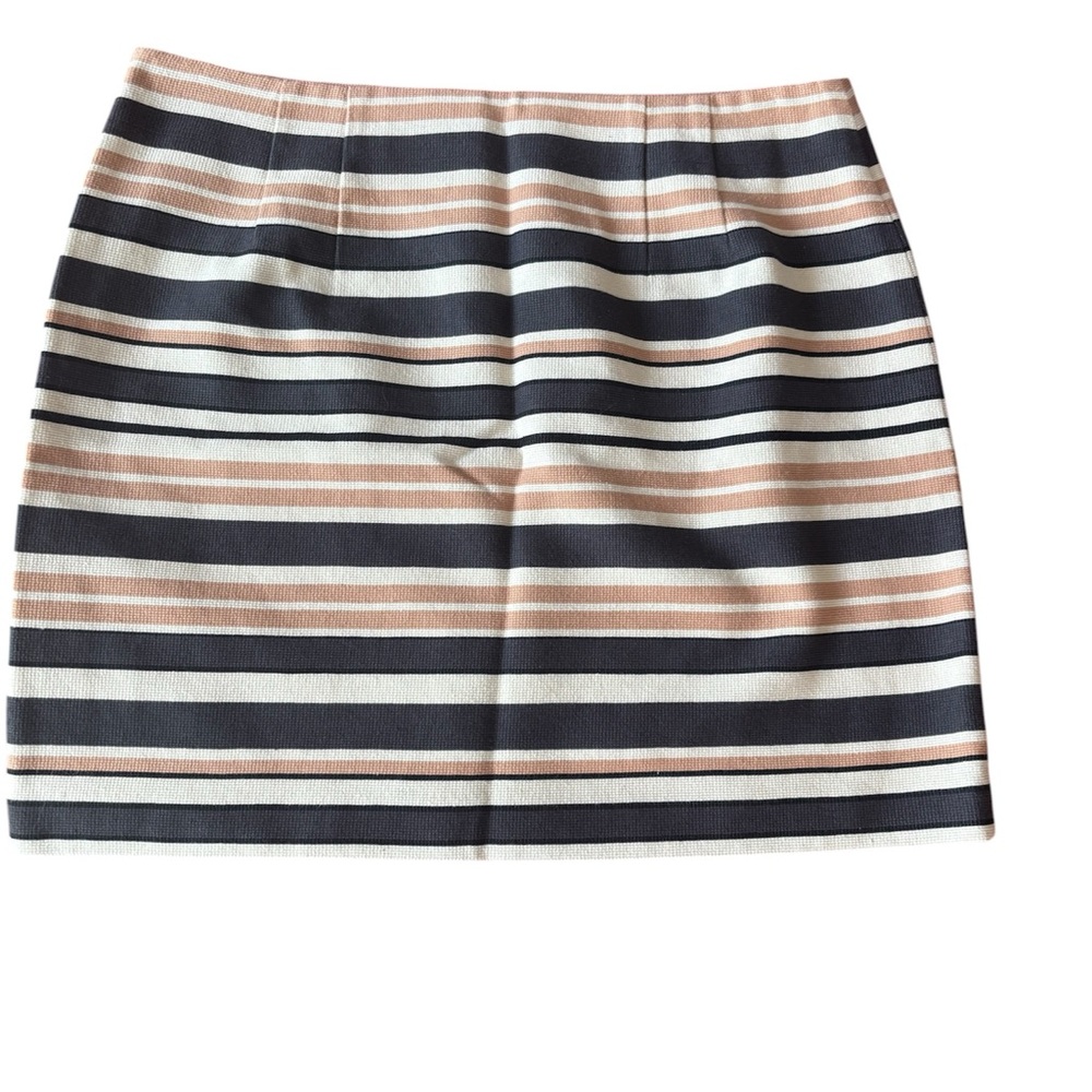 LOFT Black and White Pencil Mini Skirt